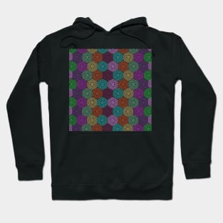 colorful hexagon mosaic pattern Hoodie